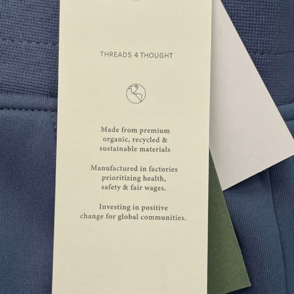 Threads 4 Thought Ellory Track Shorts Blue Tricot Knit Athletic Pull-On M - Picture 9 of 11